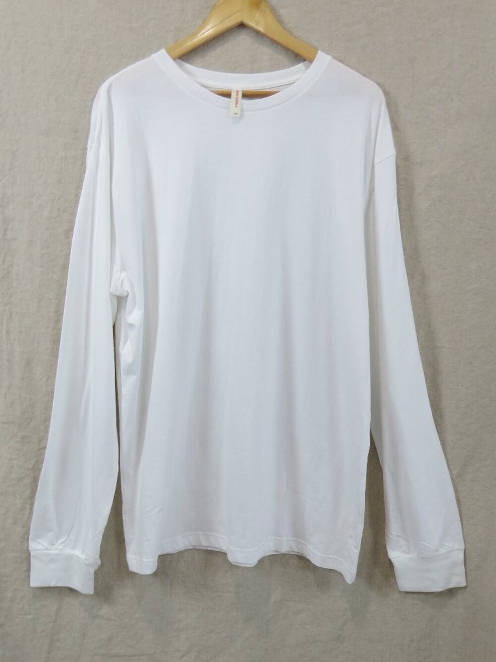 NEW Known Supply Organic Cotton Long Sleeve T-shirt TEE Unisex XXL White